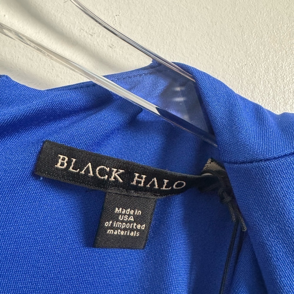 Black Halo Aruna Gown Blue Maxi Dress Size 0 B3100 - Picture 8 of 10